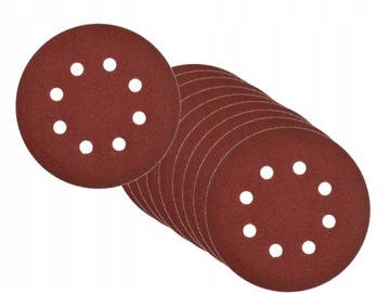 Papier ścierny krążek 125mm 8 otw P180 10 szt