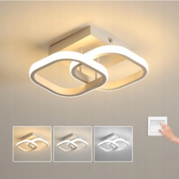 LAMPA SUFITOWA LED PLAFON KWADRAT RING NOWOCZESNA 22W 3000-6500K DO KUCHNIA