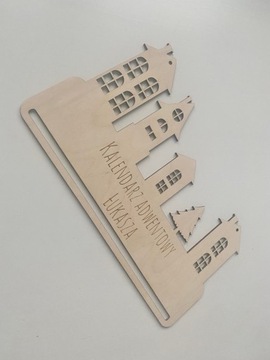 Kalendarz adwentowy domki personalizowany imię