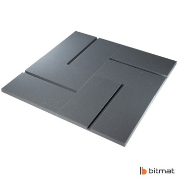 Акустическая пена квадратная со скосом Двусторонняя декоративная панель для гостиной, 3 см