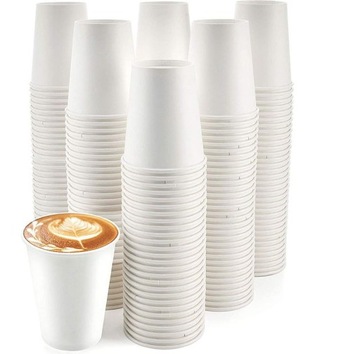 Kubki papierowe 250 ml biały 100 szt kubki papierowe do kawy do napojów