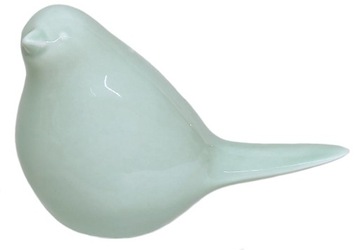 Dekoracja Ptaszek ceramiczny Miętowy 12cm