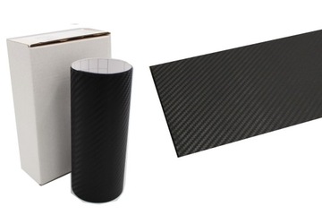 FOLIA NA PROGI SŁUPKI ZDERZAK OCHRONNA CARBON 3D