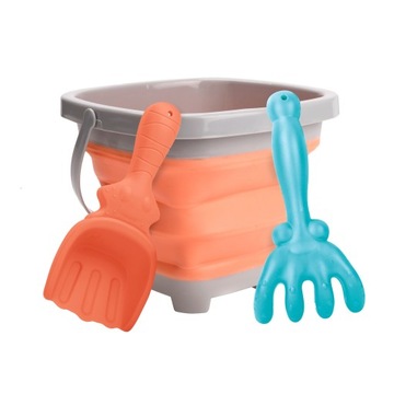 Игрушки для песка, складное ведро + аксессуары.