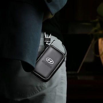 EKOSKÓRA ETUI SASZETKA POKROWIEC NA KLUCZE KLUCZYK SAMOCHODOWY HYUNDAI LOGO