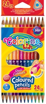 Kredki Ołówkowe Dwustronne 24 kolory Colorino