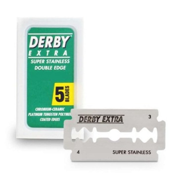 Лезвия для бритвы Derby Extra, зеленые, 5 шт.