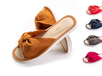 KAPCIE KLAPKI LACZKI PANTOFLE OBUWIE DOMOWE DAMSKI