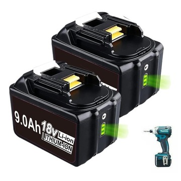 AKUMULATOR 9AH ZAMIENNIK BATERIA 18V czarny 2SZT