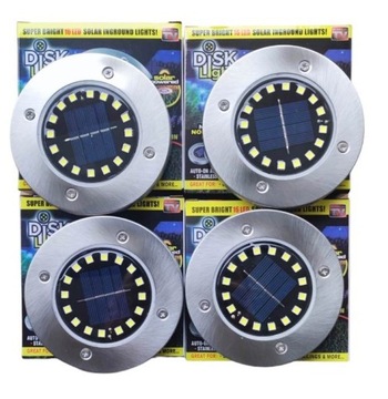 Lampy solarne LED16 Ogrodowe Najazdowe Grunt 4 szt