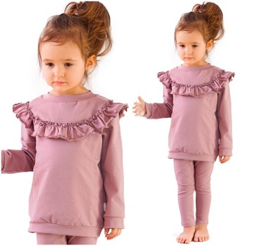 Bluza dresowa z falbanką SMILE 92 LILIOWY BAYA