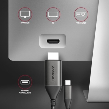 Кабель-переходник USB-C — HDMI 2.0 4K/60 Гц, алюминий, 1,8 м
