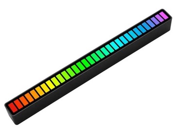 Ledy usb reakcja na dźwięk multikolor neon listwa rgb led mruga akumulator