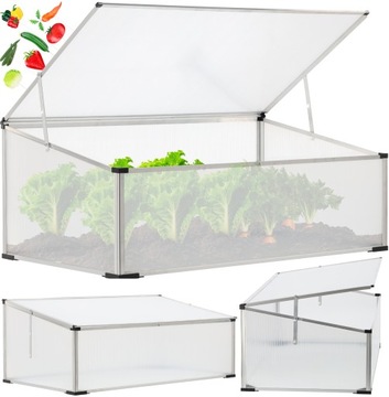 SZKLARNIA MINI ROZSADNIK 100x60x40 CM Z POLIWĘGLANU NA ROZSADY + GRATIS