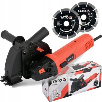 YATO BRUZDOWNICA ELEKTRYCZNA 38mm 1700W 125MM +2 TARCZE DIAMENTOWE YT-82015