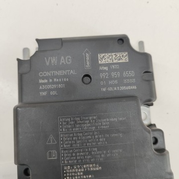 992959655D MODUL AIRBAG AUDI E-TRON GT QUATRO 350KW 2022