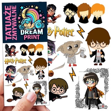 TATUAŻE ZMYWALNE DLA DZIECI DZIECIĘCE HARRY POTTER WZORY JAKOŚĆ