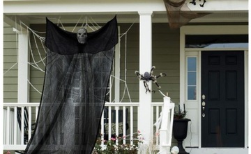 ПОДВЕСНОЕ УКРАШЕНИЕ ПРИЗРАКА С ПОДВИЖНОЙ МАСКОЙ СКЕЛЕТА 400х200см