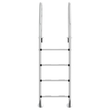 vidaXL Лестница для бассейна 54x38x184,5 см, нержавеющая сталь 304
