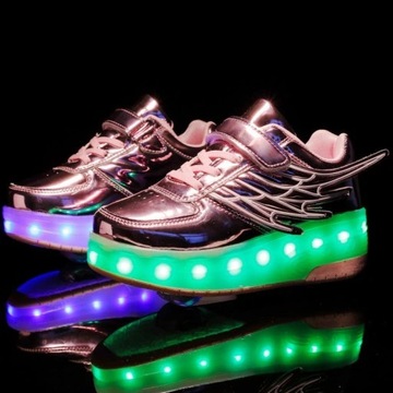 РОЛИКОВЫЕ ТУФЛИ РОЛИКОВЫЕ ТУФЛИ С РОЛИКАМИ РОЛИКОВЫЕ КОНЬКИ LED РОЗОВЫЕ