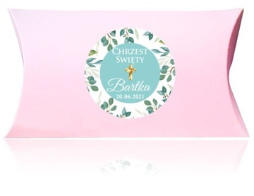 Коробка 10 шт + наклейка КРЕЩЕНИЕ спасибо.