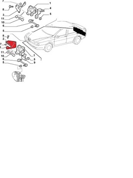 ALFA ROMEO 166 DRŽÁK POTENCIOMETR XENONU PŘEDNÍ