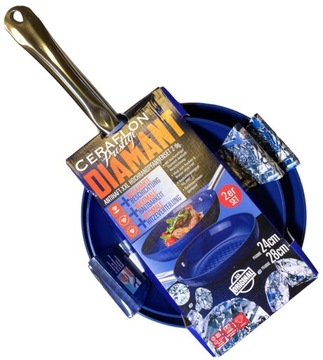 ZESTAW 2 PATELNII NIEPRZYWERAJĄCYCH CERAFLON PRESTIGE DIAMANT 24CM/28CM