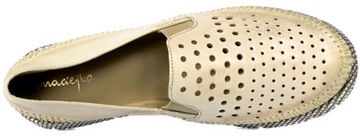 Maciejka ST.03512B-25 золотистые кожаные эспадрильи