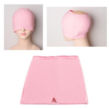 Czapka na migrenę na ból głowy Okład na zatoki, , Różowy