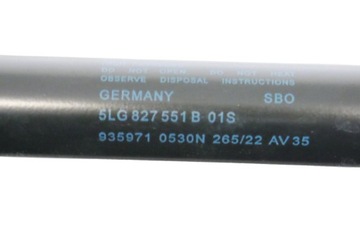 SKODA ENYAQ ZADNÍ VÍKO KUFRU PLYNOVÁ PRAVÁ IV50 2022 RHD