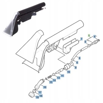 KARCHER Puzzi 100, 8/1 ручка-форсунка-пистолет, ремонт-регенерация