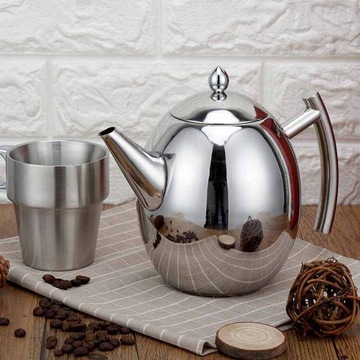 Чайник, стальной чайник, белый