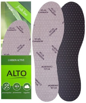 WKŁADKI DO BUTÓW Z WĘGLEM AKTYWNYM PRZECIWPOTNE 37