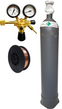 ZESTAW BUTLE BUTLA GAZOWA 8L CO2 DWUTLENEK WĘGLA REDUKTOR MAGNUM DRUT 5KG