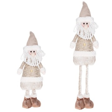 MIKOŁAJ SKRZAT ŚWIĄTECZNY TELESKOPOWE NOGI STOJĄCE PREZENT FIGURKA 80cm XXL