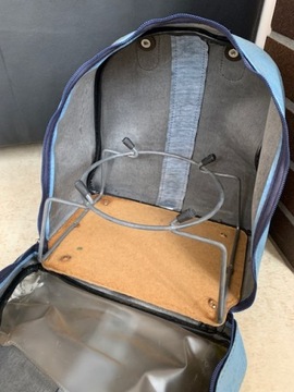 Сумка для мячей для боулинга Brunswick, синяя, экокожа old school, 34x32x22 см