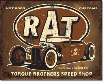 Metalowy plakat USA Hot Rod Salon Torque Prezent