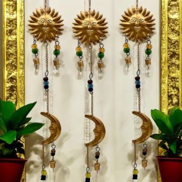 Подвесной металлический орнамент Солнце Луна и Звезда бохо украшения подарок