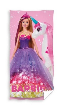 RĘCZNIK BARBIE 70x140 KĄPIELOWY PLAŻOWY BAWEŁNIANY DLA DZIEWCZYNKI