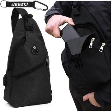 Plecak Miejski na Jedno Ramię Nerka SASZETKA CROSSBODY MIEJSKI MĘSKI DAMSKI