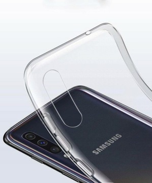 Бесцветная задняя крышка корпуса из резины и силикона для SAMSUNG GALAXY A70
