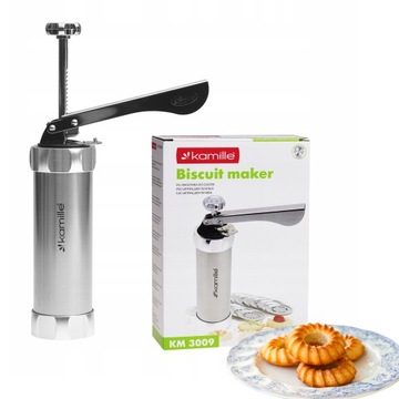 MASZYNKA PRASKA DO CIASTEK CIASTA DEKORATOR TORTÓW SZPRYCA DO OZDÓB KAMILLE