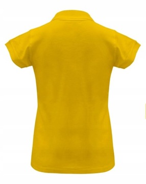 Koszulka polo damska bawełniana z krótkim rękawem żółty JHK popl-200 XL