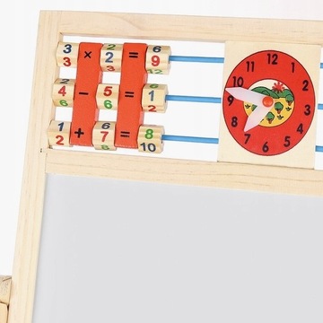 Магнитная доска для мела, двухсторонняя, деревянная, 6 в 1, для сухого стирания