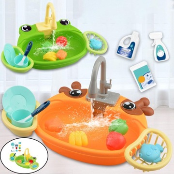 Набор игрушек для кухонной мойки montESSori, 1 зеленая лягушка