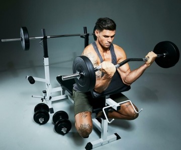 Брусья BENCH 6в1 + виниловые гири 98 кг