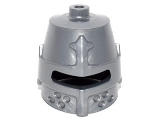 Lego 89520 hełm rycerski castle Flat Silver 1szt N