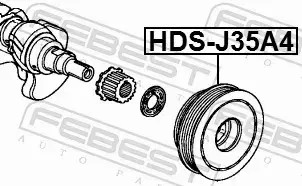 FEBEST KOLO ŘEMENICE KLIKOVÉ HŘÍDELE HDS-J35A4