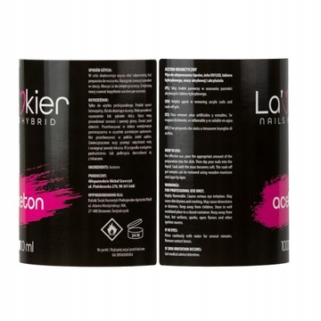 La'Kier 2x500ml Очиститель, диспенсер для ватных тампонов с ацетоном