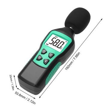 SONOMETR DECYBELOMIERZ MIERNIK NATĘŻENIA POZIOMU DŹWIĘKU, HAŁASU 30-130dB